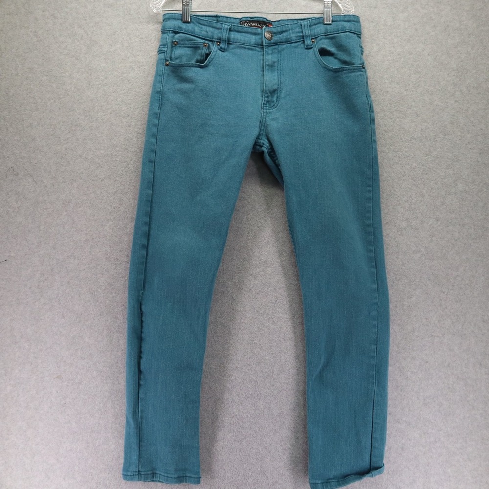 Victorious Jeans Mens 34x32 Premium‎ Collection 5-Pocket Stretch Flex Denim Blue